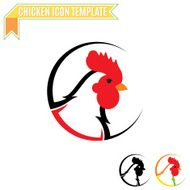 Chicken Logo Trade Sign Icon Template