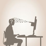 Computer and the person