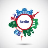 Vector silhouette of Berlin N2