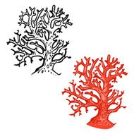 Vector icon set with coral