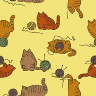 seamless background with cats N2