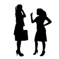 Vector silhouette of businesswoman N108