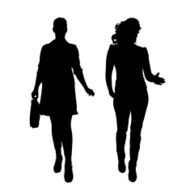 Vector silhouette of businesswoman N110