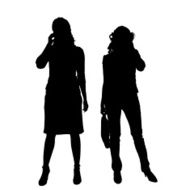 Vector silhouette of businesswoman N112