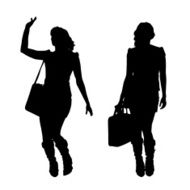 Vector silhouette of businesswoman N115