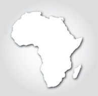 Africa Silhouette White