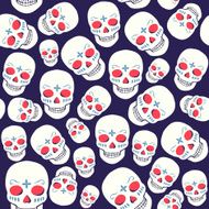 vector Halloween pattern with skull