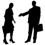 Vector silhouette of a people N225
