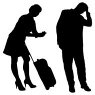 Vector silhouette of a people N228
