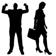 Vector silhouette of a people N229