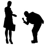 Vector silhouette of a people N232