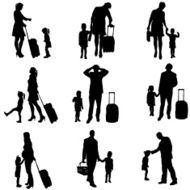 Vector silhouette of travel