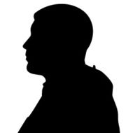 Vector silhouette of a man N694