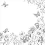 Flower background contours N3