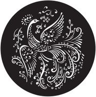 Decorative bird in circle