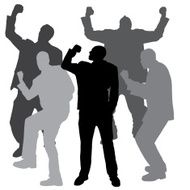 Vector silhouette of businessman N93