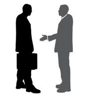 Vector silhouette of businessman N98