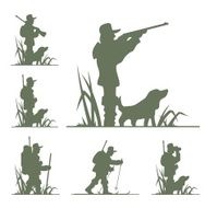 silhouette of hunter