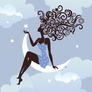 Woman on moon