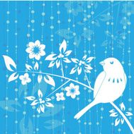 Flowers & Bird (vector)