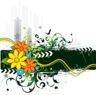 Abstraction with flowers