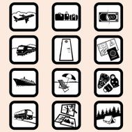Travel icon set N34