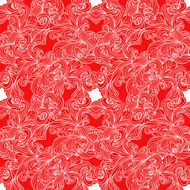 Vector Red Color Seamless Pattern N2