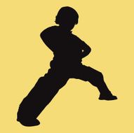 Martial arts stance - Vector illustration N2