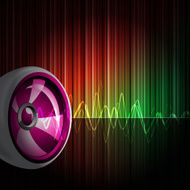 Abstract shiny background with speaker