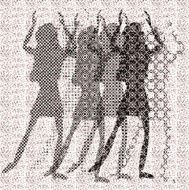 halftone raster dancing girls