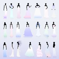 Set of wedding dresses-colored N2