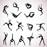 Set of female dance