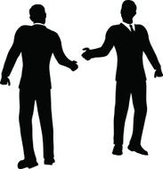 business handshake silhouette