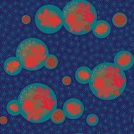 Japan pattern with fishes