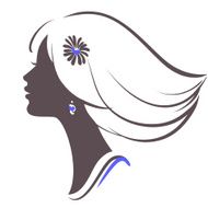 Beautiful woman face silhouette N2