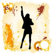 happy woman dancing