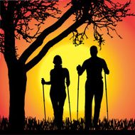 Vector Silhouette Of People N641