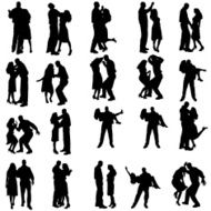 Vector Silhouette Of People N642