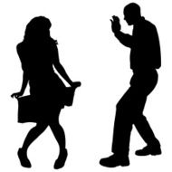 Vector Silhouette Of People N645