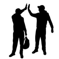 Vector silhouettes of people N182