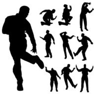 Vector silhouette of men N8