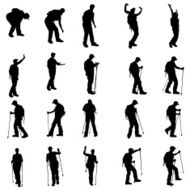 Vector Silhouette Of People N648