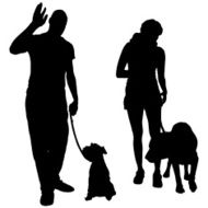 Vector silhouette of poeple N6