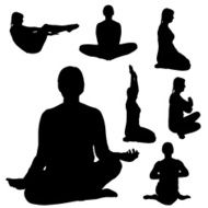 Vector silhouette of a woman N1634