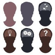 Silhouette of the head and brain