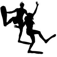 Vector silhouette of a people N239