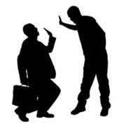 Vector silhouette of businessman N99
