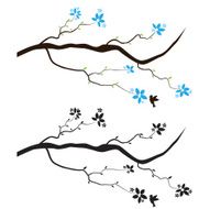 Branch Flowers Wall Decal N2