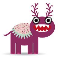 Cute cartoon Monster on a white background vector