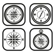 Compass icon - four variations